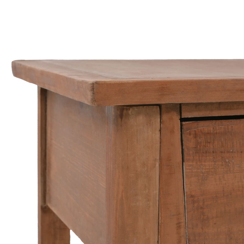 vidaXL Konzolni stol od masivne jelovine 126 x 40 x 77,5 cm smeđi