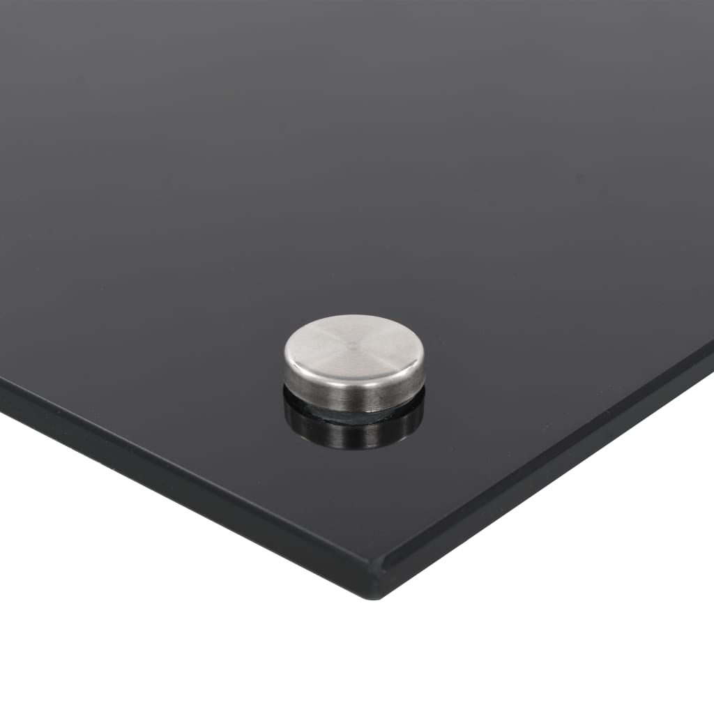 vidaXL Kuhinjska zaštita od prskanja crna 70 x 40 cm kaljeno staklo