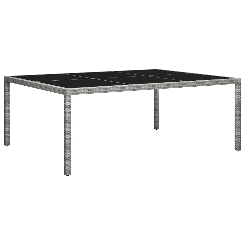vidaXL Vrtni blagovaonski stol sivi 200 x 150 x 74 cm od poliratana