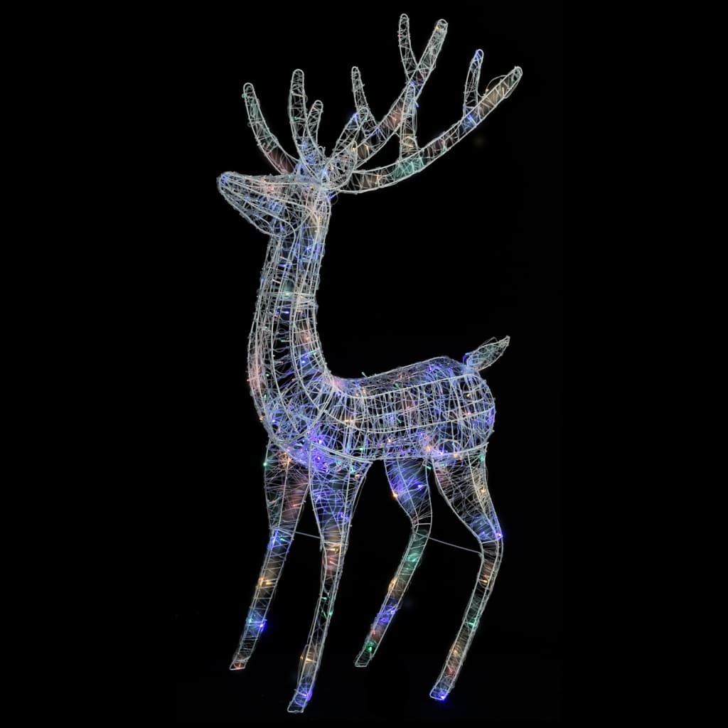 vidaXL XXL akrilni božićni sob 250 LED 180 cm šareni
