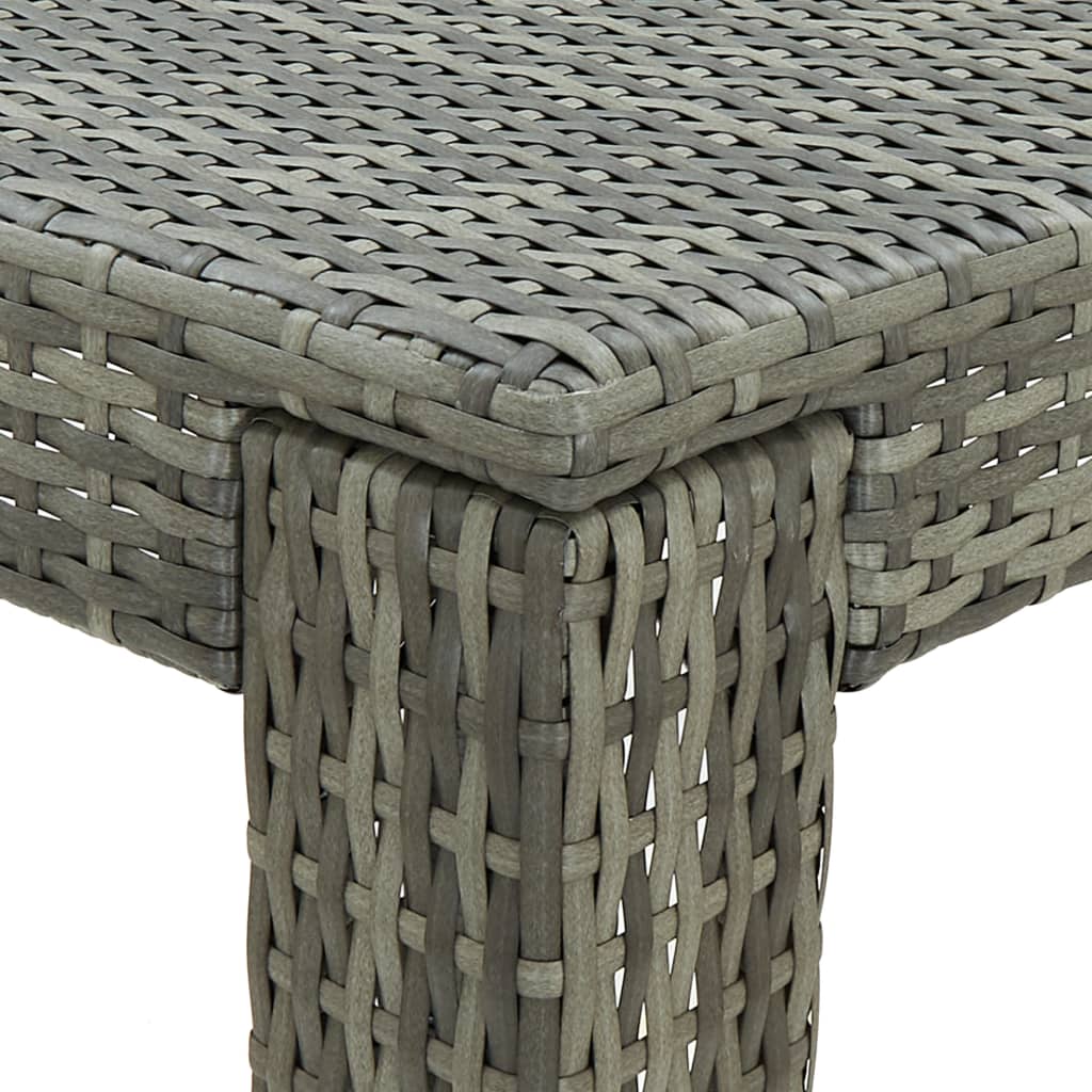 vidaXL Vrtni barski stol sivi 60,5 x 60,5 x 110,5 cm od poliratana