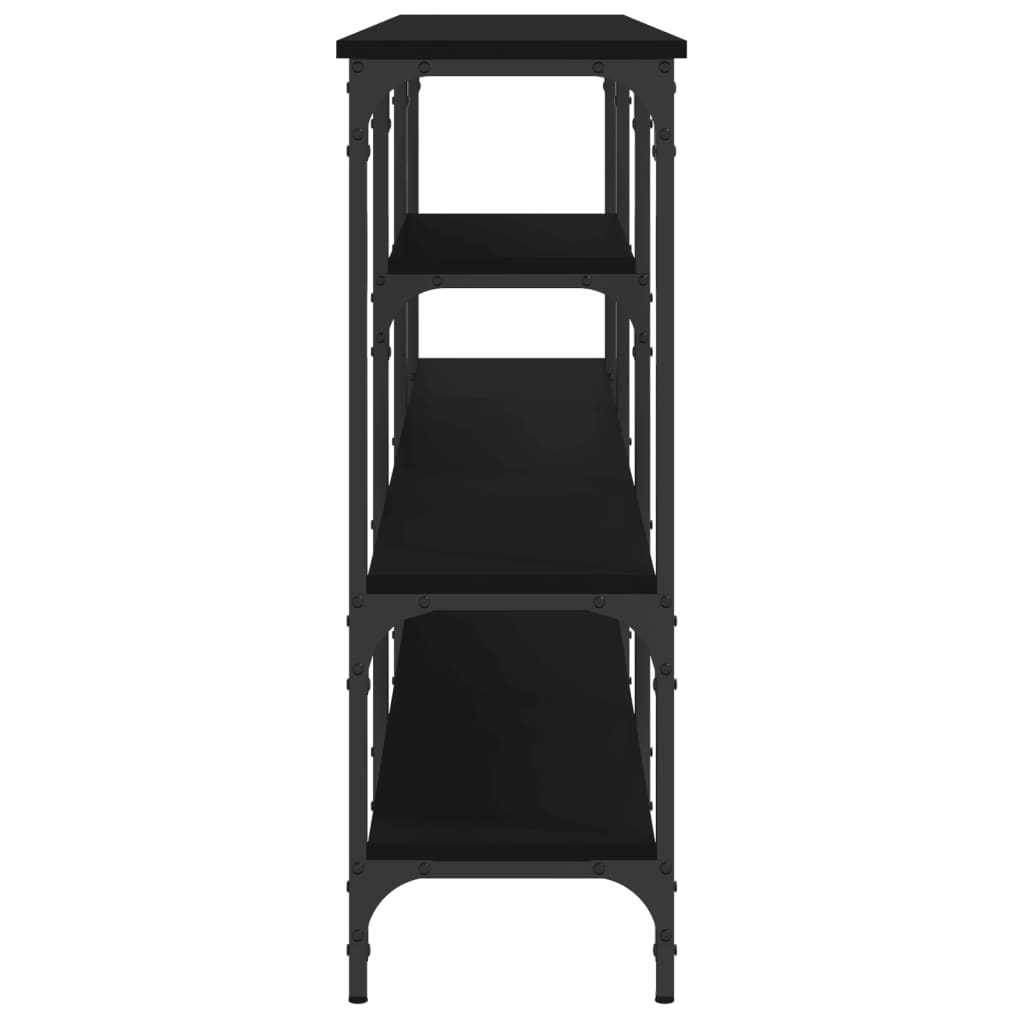 vidaXL Konzolni stol crni 160 x 29 x 80 cm od konstruiranog drva