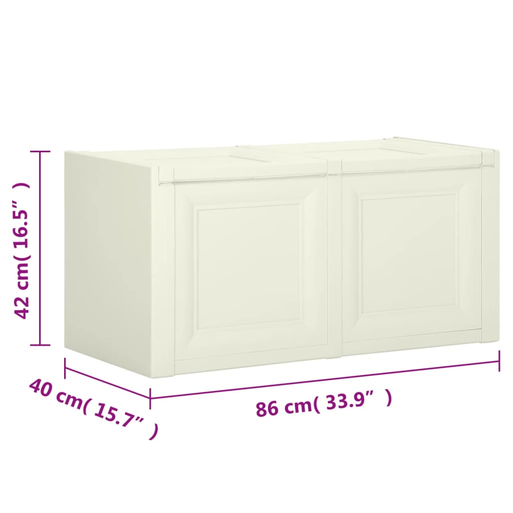 vidaXL Kutija za jastuke boja vanilije 86 x 40 x 42 cm 85 L