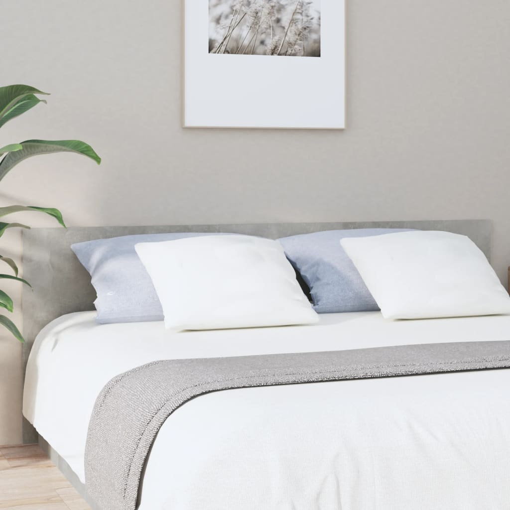 vidaXL Uzglavlje za krevet siva boja betona 200 x 1,5 x 80 cm drveno