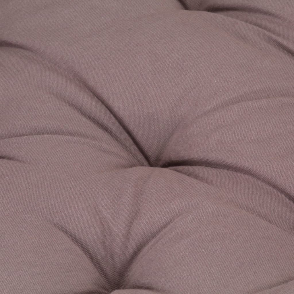 vidaXL Paletni podni jastuk pamučni 120 x 40 x 7 cm smeđe-sivi