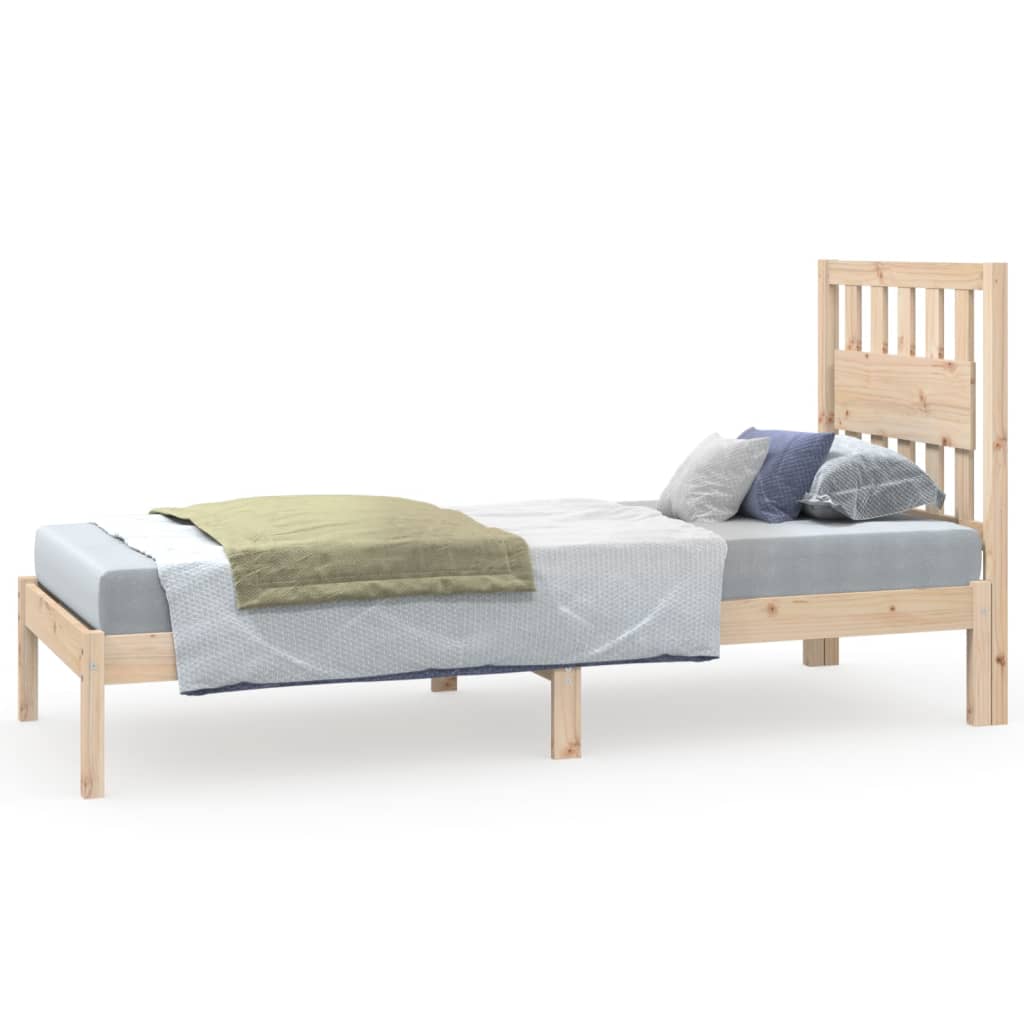 vidaXL Okvir za krevet od borovine 75 x 190 cm mali jednokrevetni