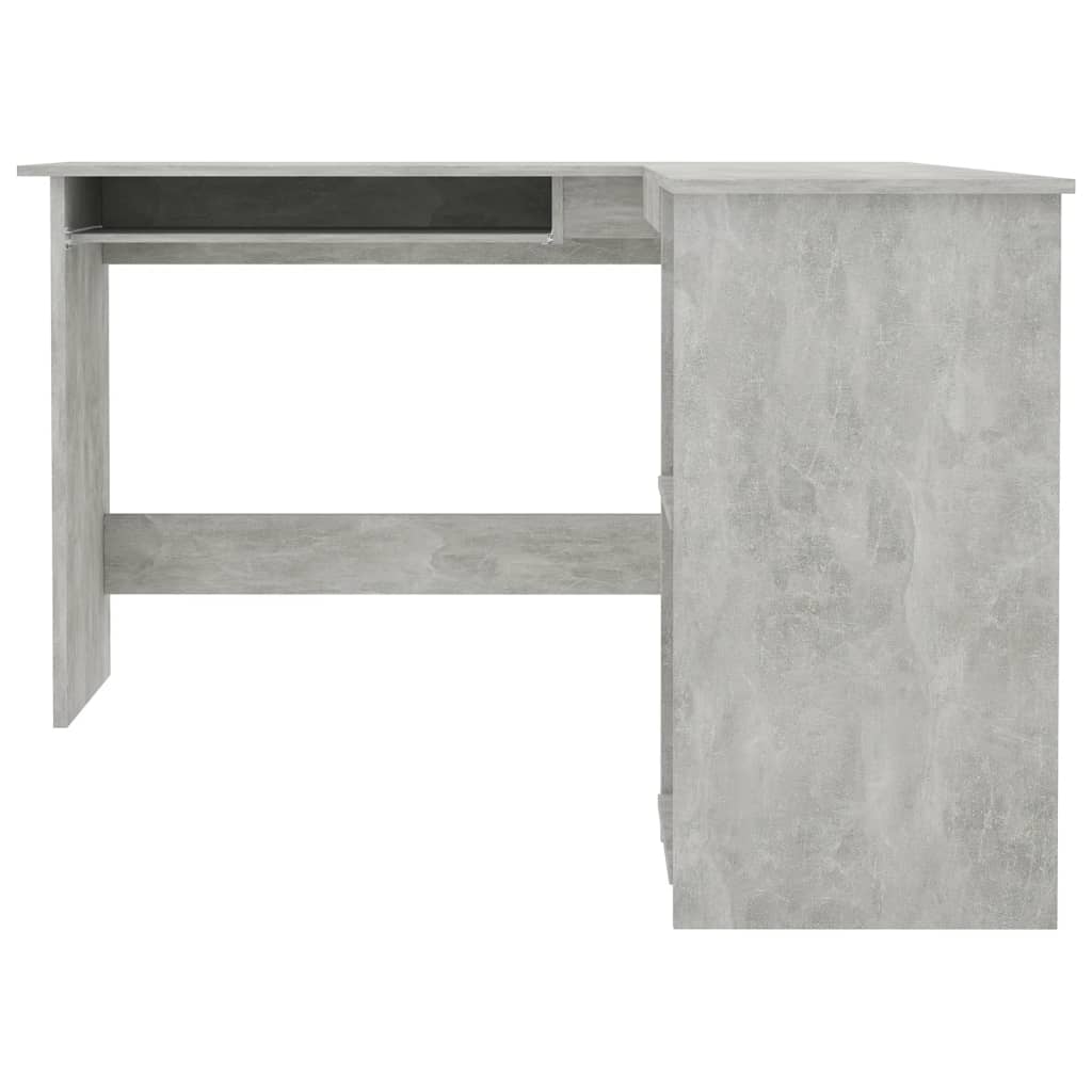vidaXL Kutni radni stol siva boja betona 120 x 140 x 75 cm od iverice