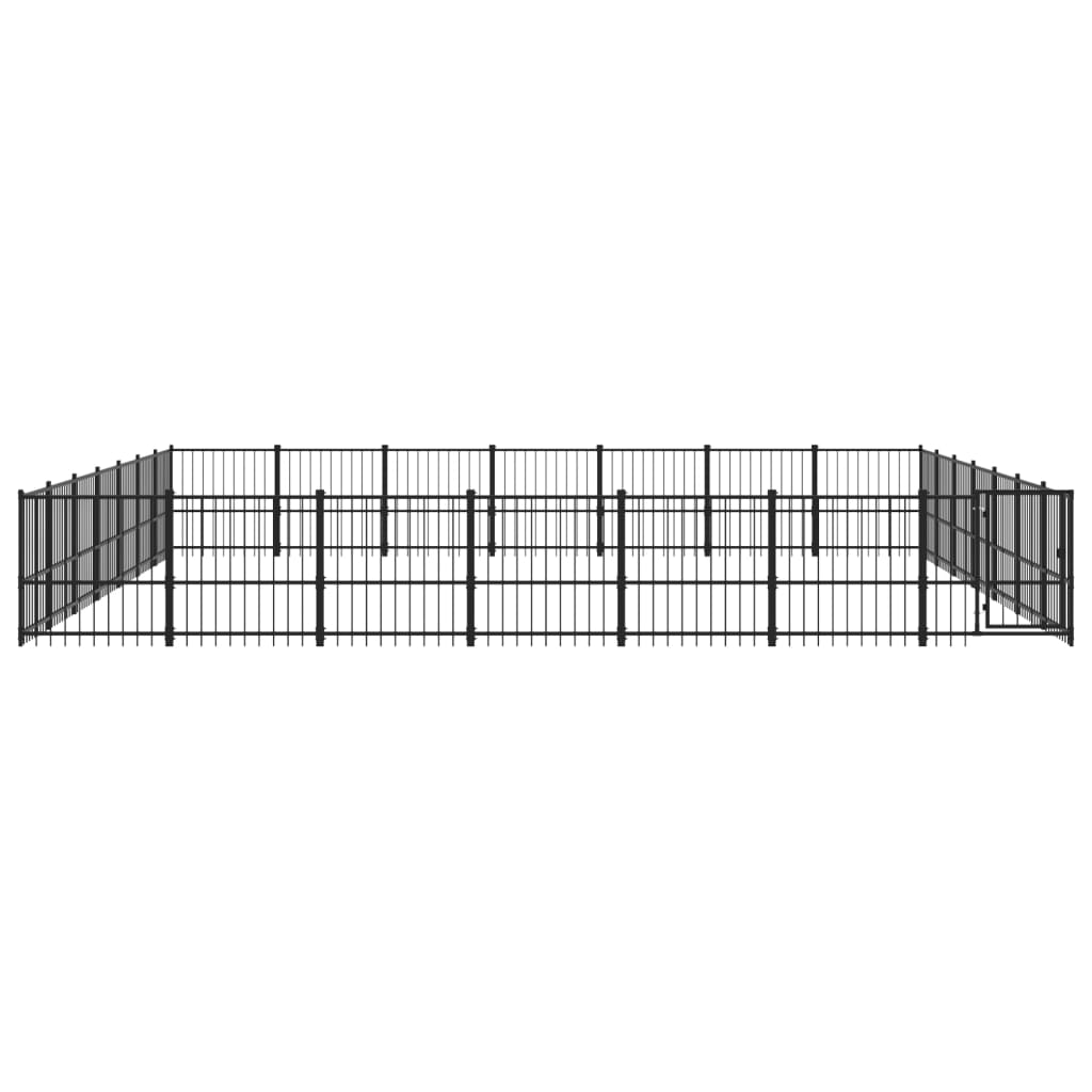vidaXL Vanjski kavez za pse čelični 46,1 m²
