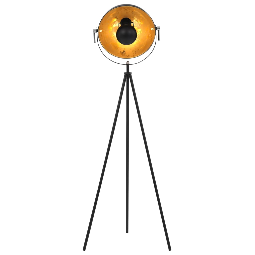 vidaXL Stojeća svjetiljka E27 crno-zlatna 31 cm