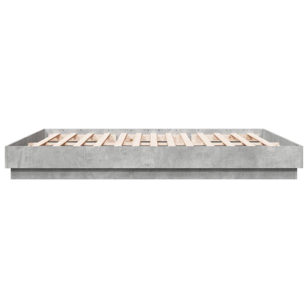 vidaXL Okvir kreveta siva boja betona 180x200 cm od konstruiranog drva