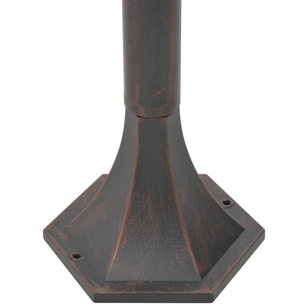 vidaXL Vrtna stupna svjetiljka od aluminija 6 kom E27 110 cm brončana