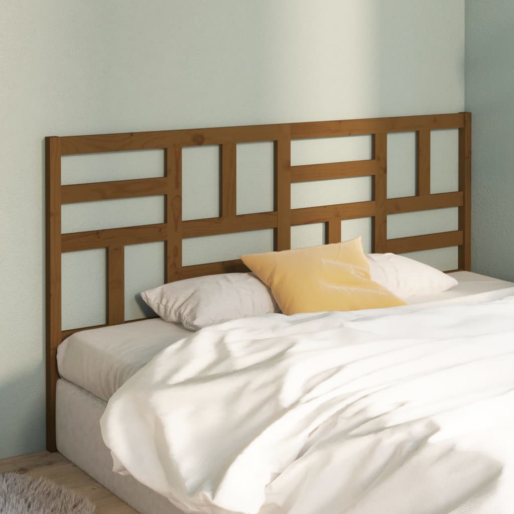 vidaXL Uzglavlje za krevet boja meda 206 x 4 x 104 cm masivna borovina