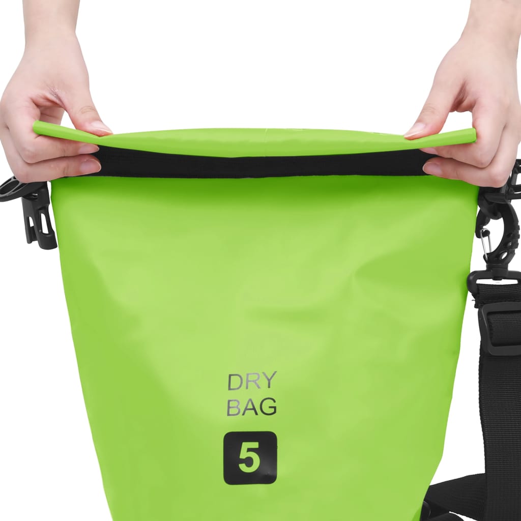 vidaXL Suha torba zelena 5 L PVC