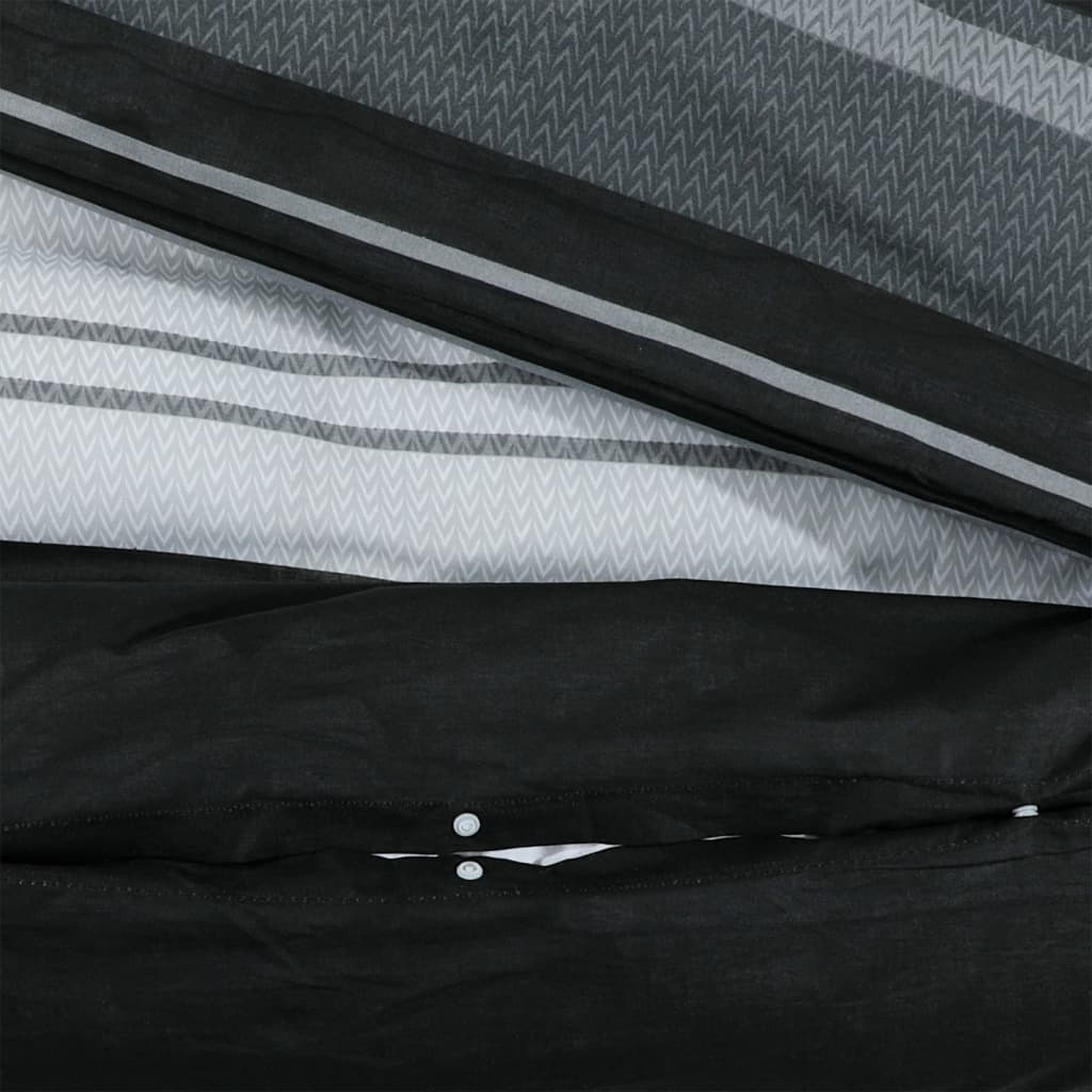 vidaXL Set posteljine za poplun crno-bijeli 200x200 cm pamučni