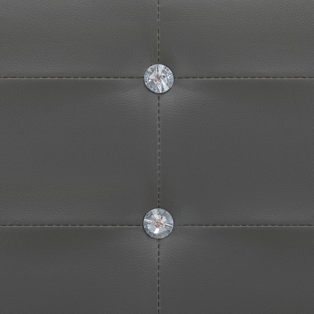 vidaXL Krevet od umjetne kože s memorijskim madracem sivi 90 x 200 cm