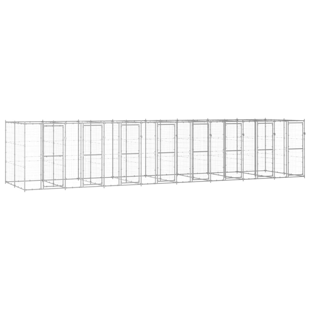 vidaXL Vanjski kavez za pse od pocinčanog čelika 19,36 m²