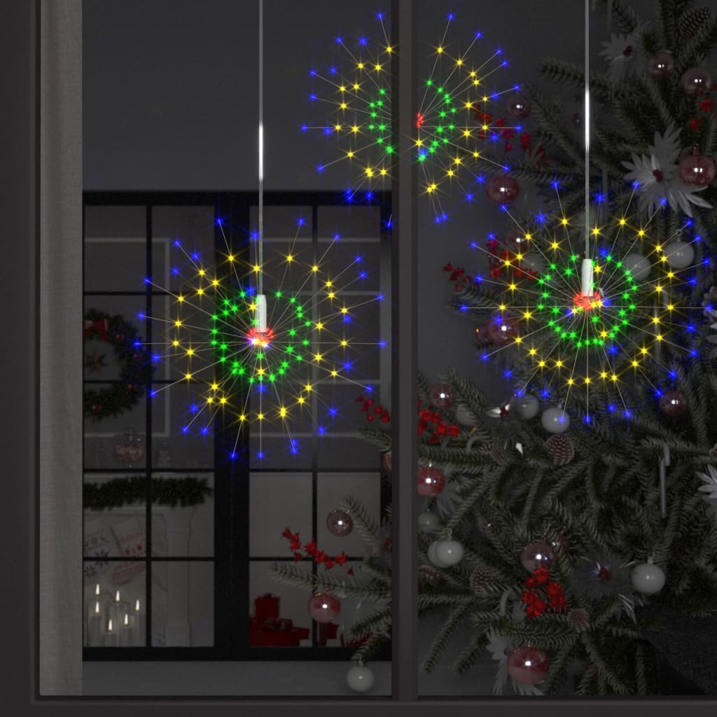 vidaXL Božićno svjetlo s izgledom vatrometa raznobojno 20 cm 140 LED