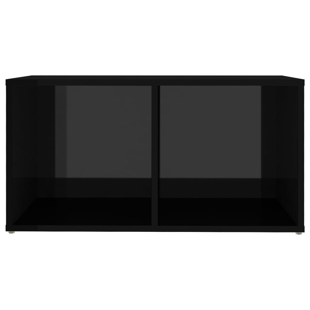 vidaXL 8-dijelni set TV ormarića visoki sjaj crni od iverice