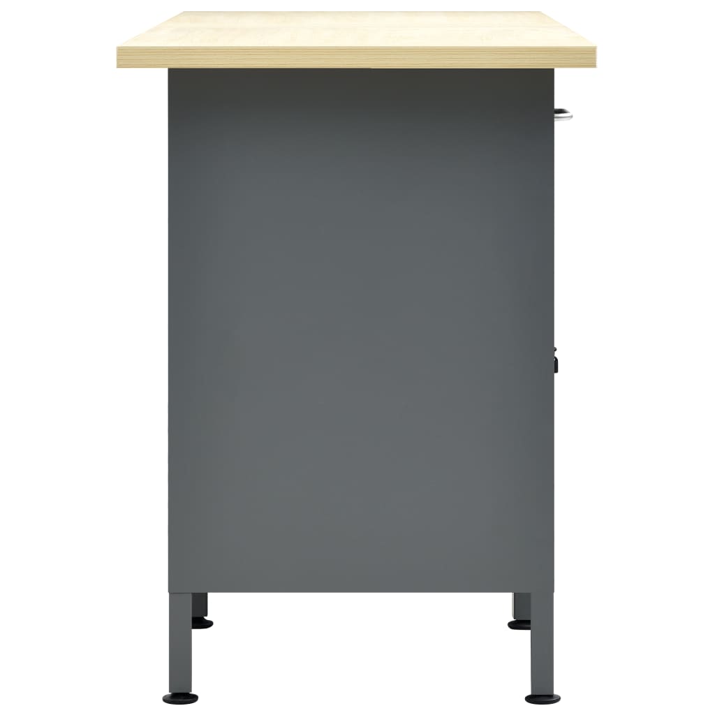 vidaXL Radni stol crni 160 x 60 x 85 cm čelični