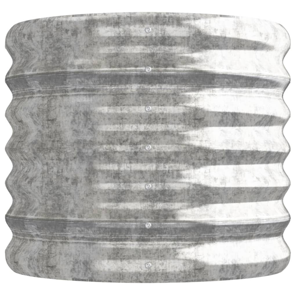 vidaXL Povišena vrtna gredica od čelika 114 x 40 x 36 cm srebrna