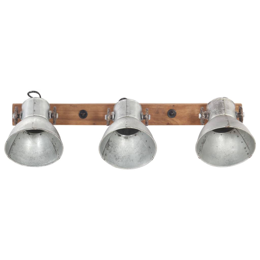 vidaXL Industrijska zidna svjetiljka srebrna 65 x 25 cm E27
