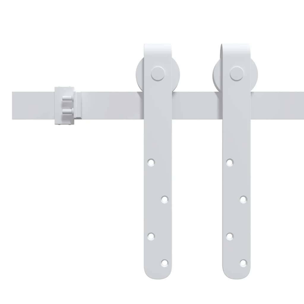 vidaXL Mini set za klizna vrata ormarića ugljični čelik bijeli 200 cm