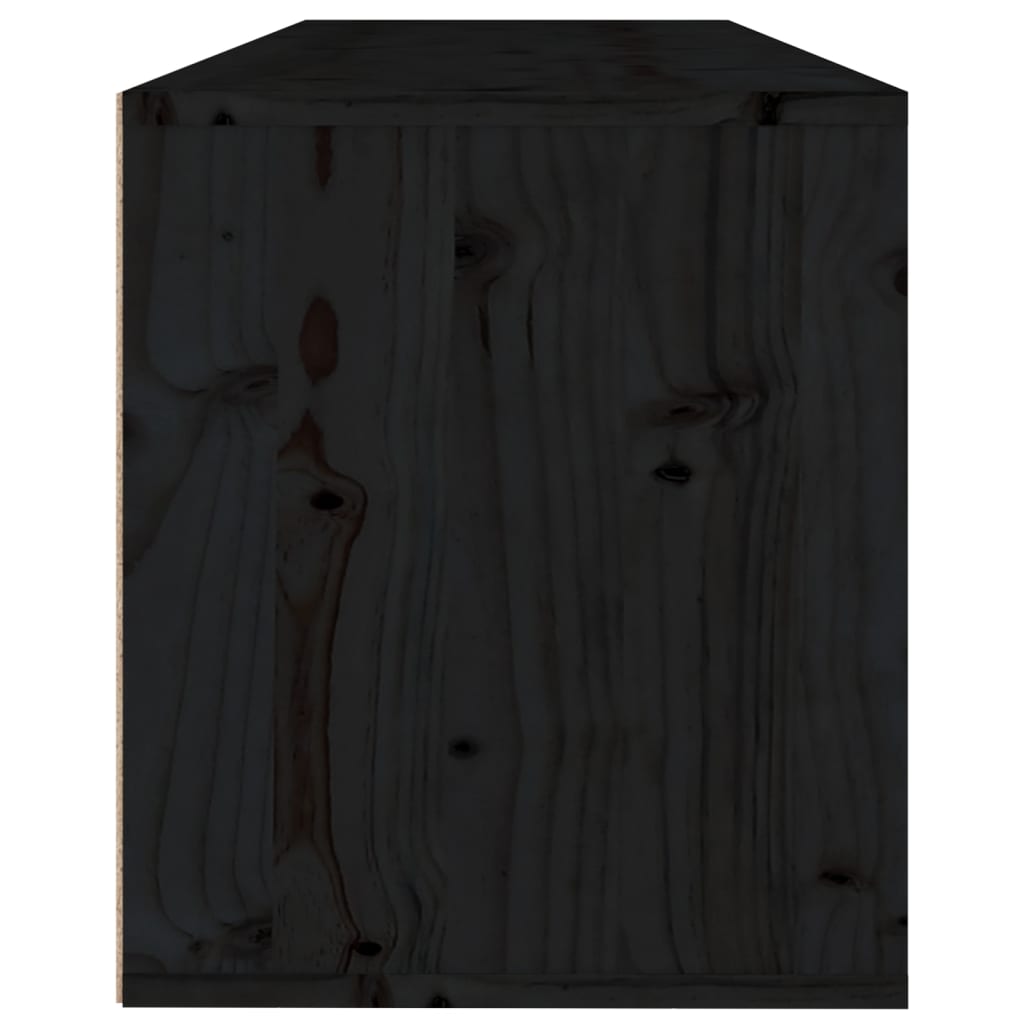 vidaXL Zidni ormarić crni 100 x 30 x 35 cm od masivne borovine