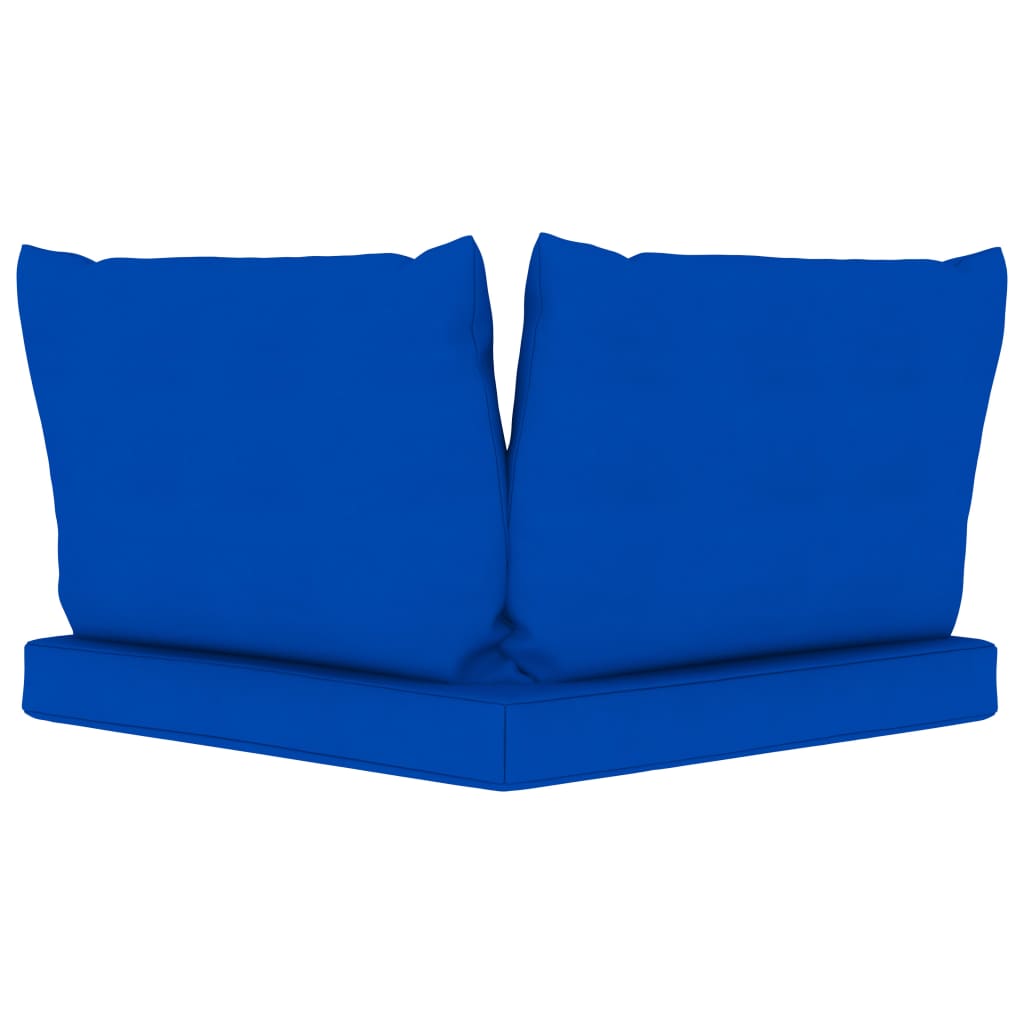 vidaXL Vrtni trosjed od paleta od borovine s plavim jastucima