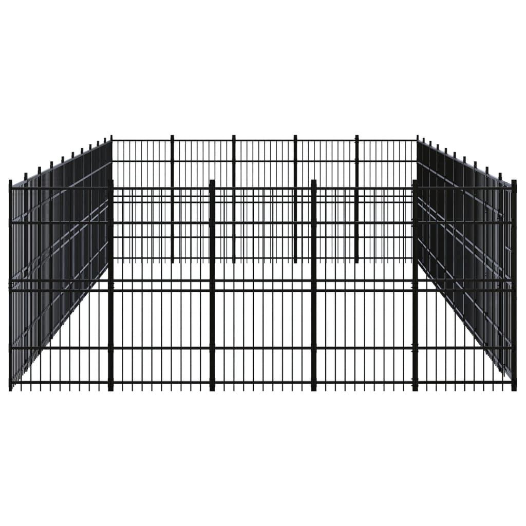 vidaXL Vanjski kavez za pse čelični 46,08 m²