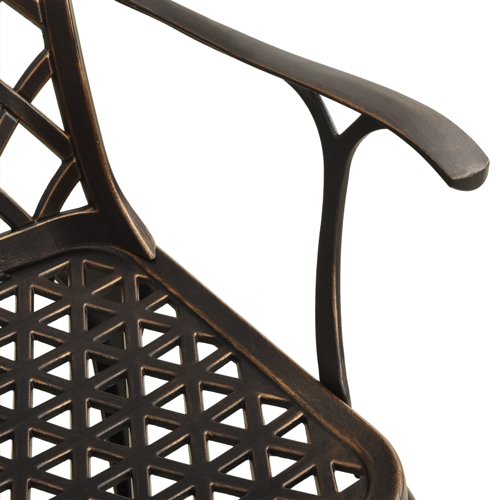 vidaXL Vrtne stolice 6 kom od lijevanog aluminija brončane