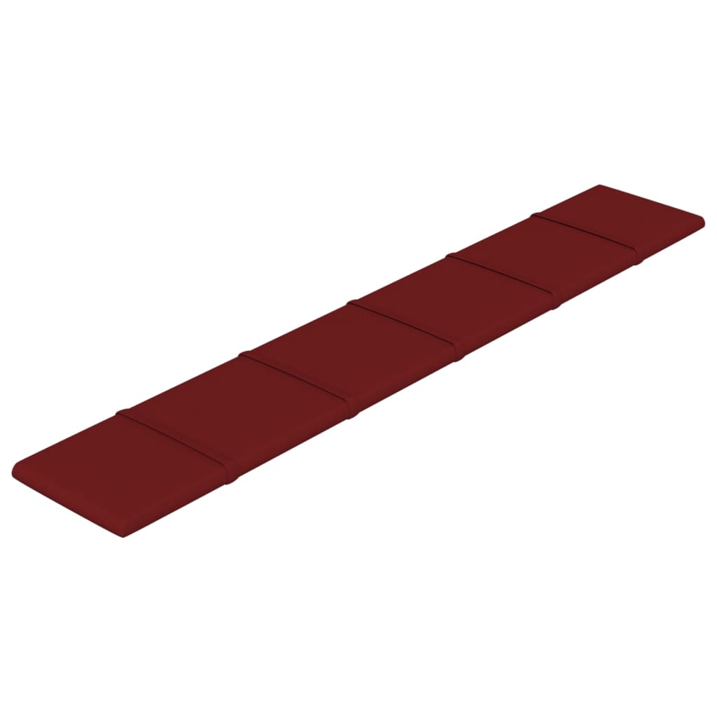 vidaXL Zidne ploče 12 kom crvena boja vina 90 x 15 cm tkanina 1,62 m²