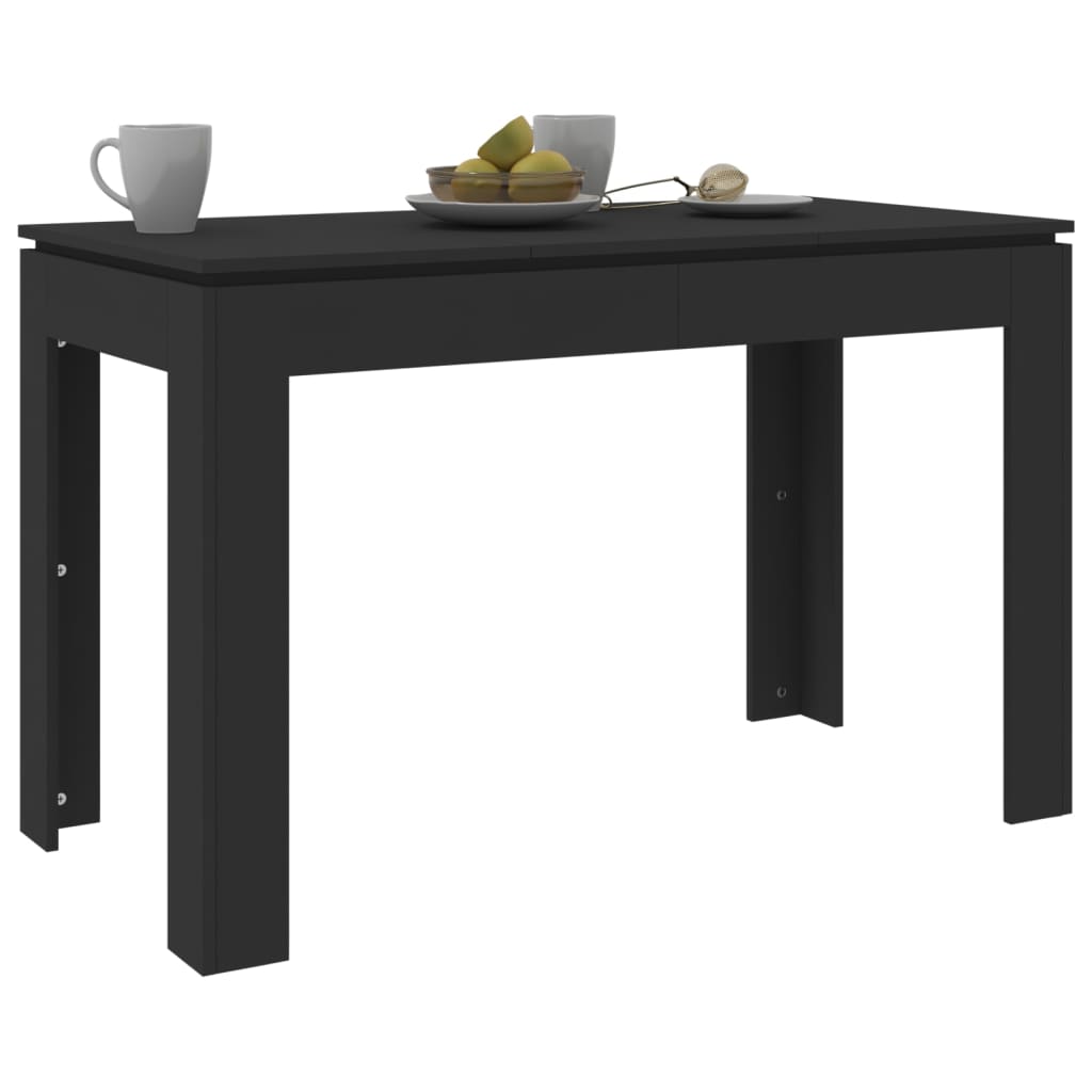vidaXL Blagovaonski stol crni 120 x 60 x 76 cm od iverice