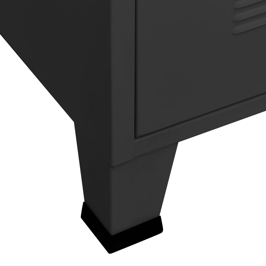 vidaXL Industrijski sanduk za pohranu crni 75 x 40 x 115 cm metalni