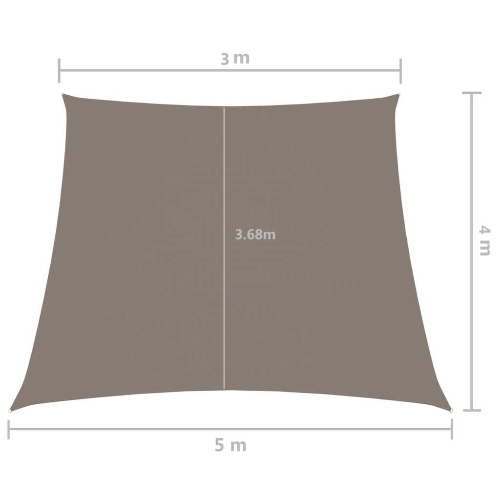 vidaXL Jedro protiv sunca od tkanine Oxford trapezno 3/5x4 m smeđesivo