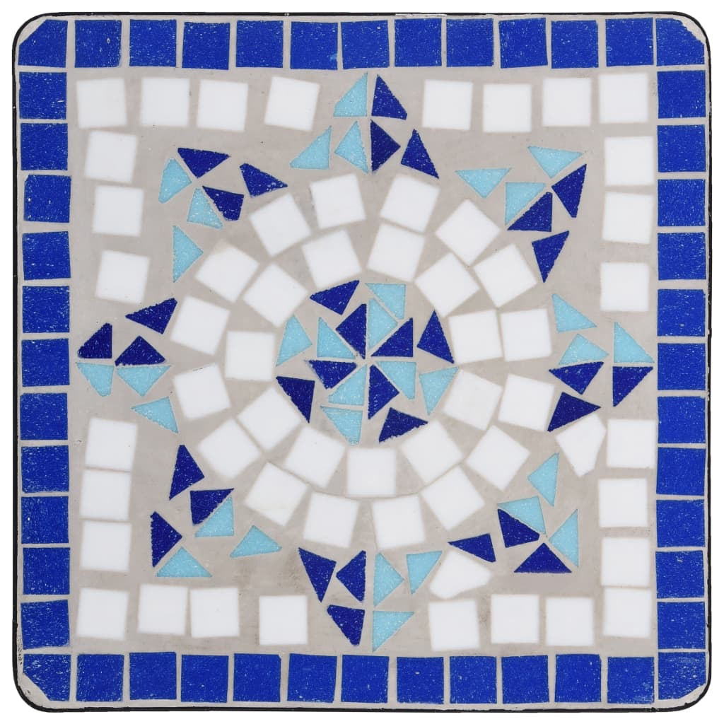 vidaXL Pomoćni stolić s mozaikom plavo-bijeli keramički