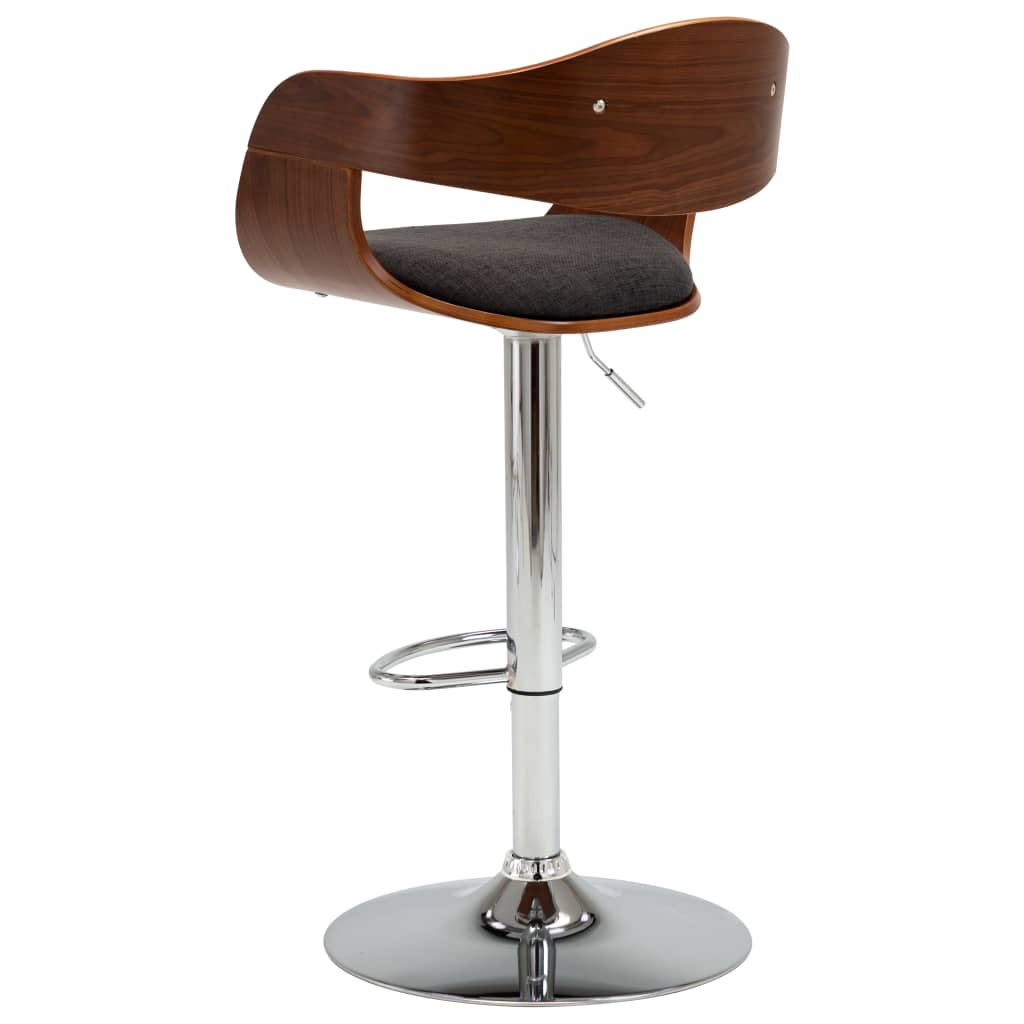 vidaXL Barska stolica od savijenog drva i tkanine siva