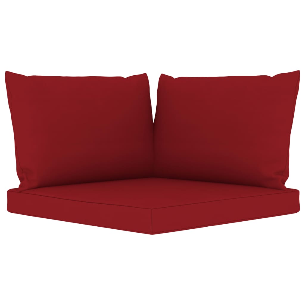 vidaXL 11-dijelna vrtna garnitura s jastucima crvene boje vina