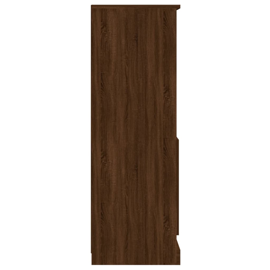 vidaXL Visoka komoda boja hrasta 60x35,5x103,5 cm konstruiranog drva