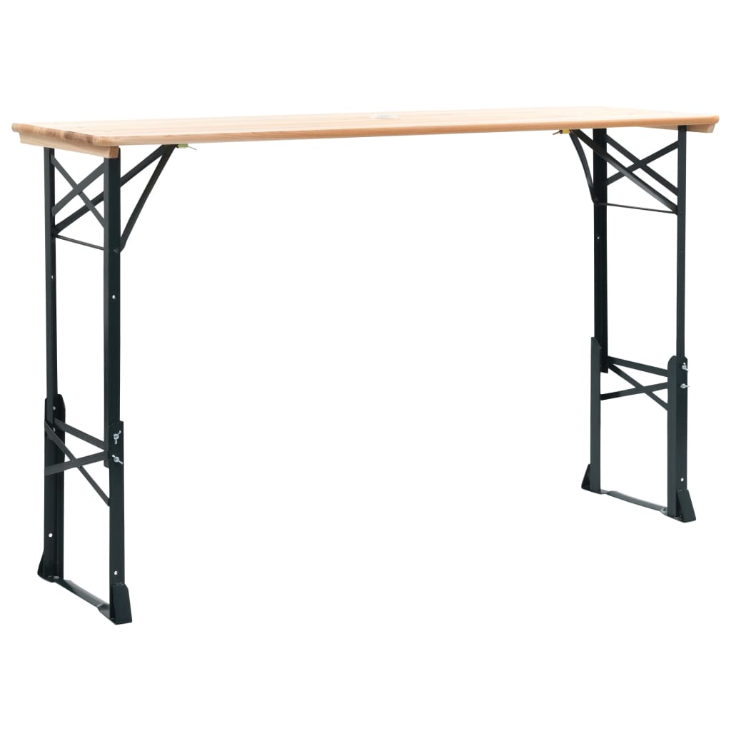 vidaXL Sklopivi pivski stol 169 x 50 x 75/105 cm od borovine
