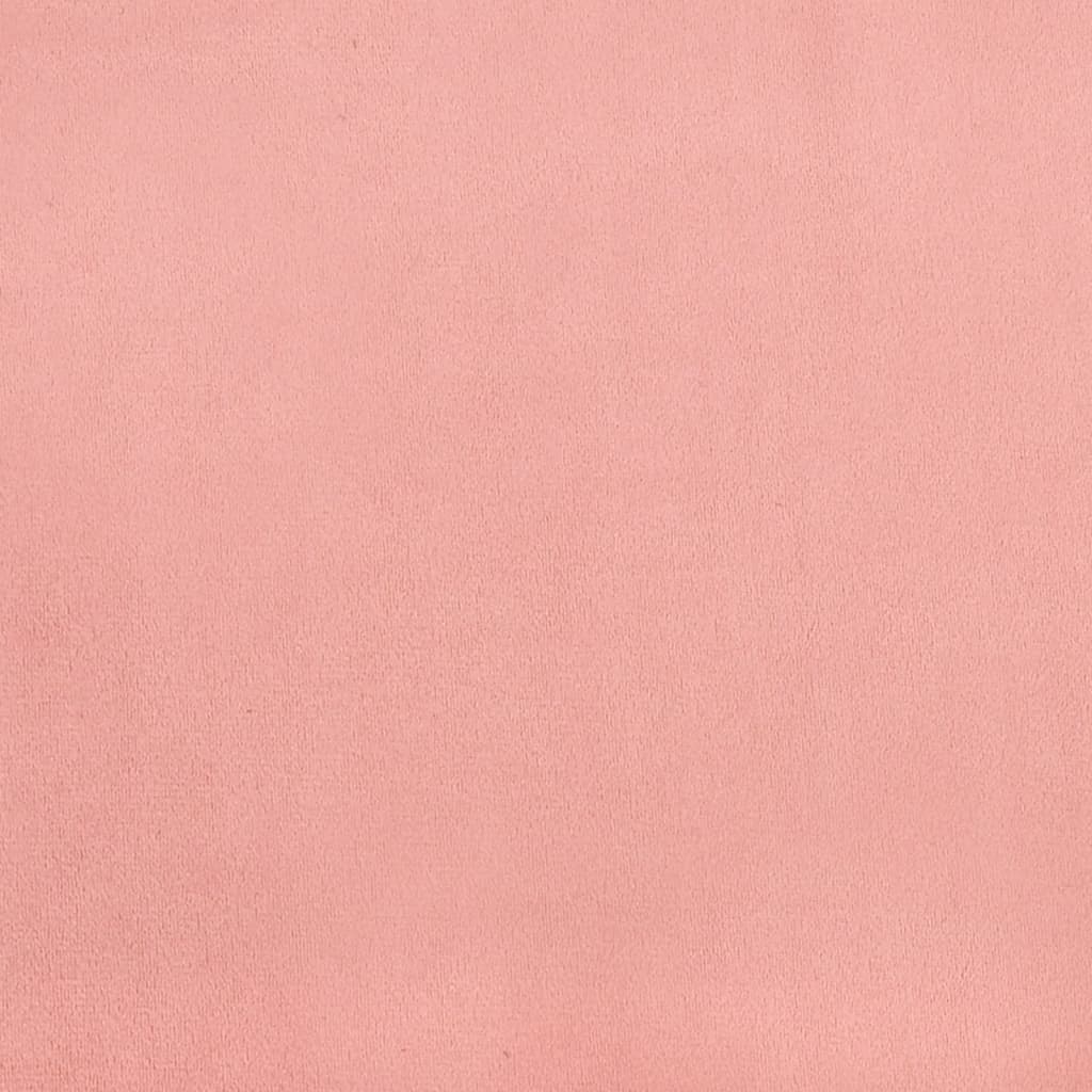 vidaXL Uzglavlje s ušima ružičasto 83 x 23 x 118/128 cm baršunasto