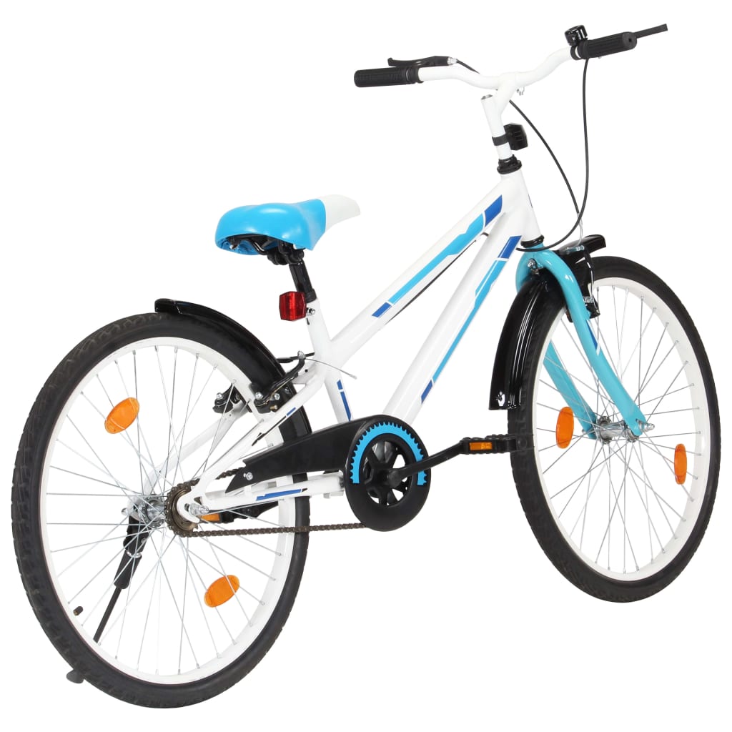 vidaXL Dječji bicikl 24 inča plavo-bijeli