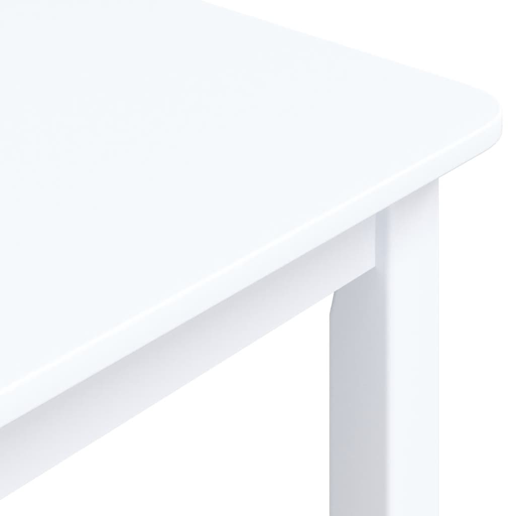 vidaXL Blagovaonski stol bijeli 114 x 71 x 75 cm od drva kaučukovca