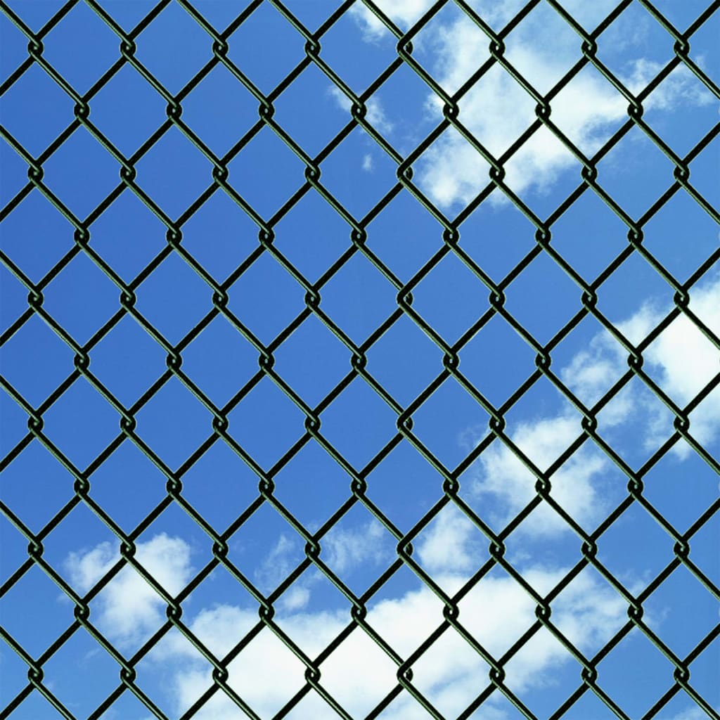 vidaXL Žičana ograda sa stupovima i šiljcima čelična 0,8 x 15 m