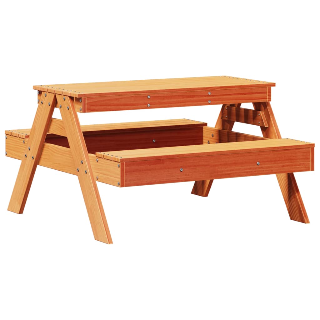 vidaXL Stol za piknik za djecu voštano smeđi 88x97x52 cm od borovine
