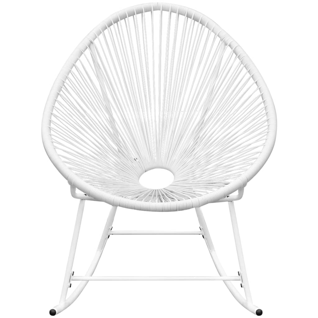 vidaXL Vrtna stolica za ljuljanje od poliratana bijela