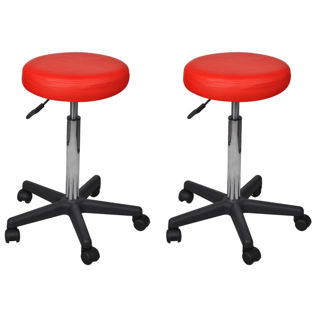 vidaXL Uredski stolci od umjetne kože 2 kom crveni 35,5x84 cm