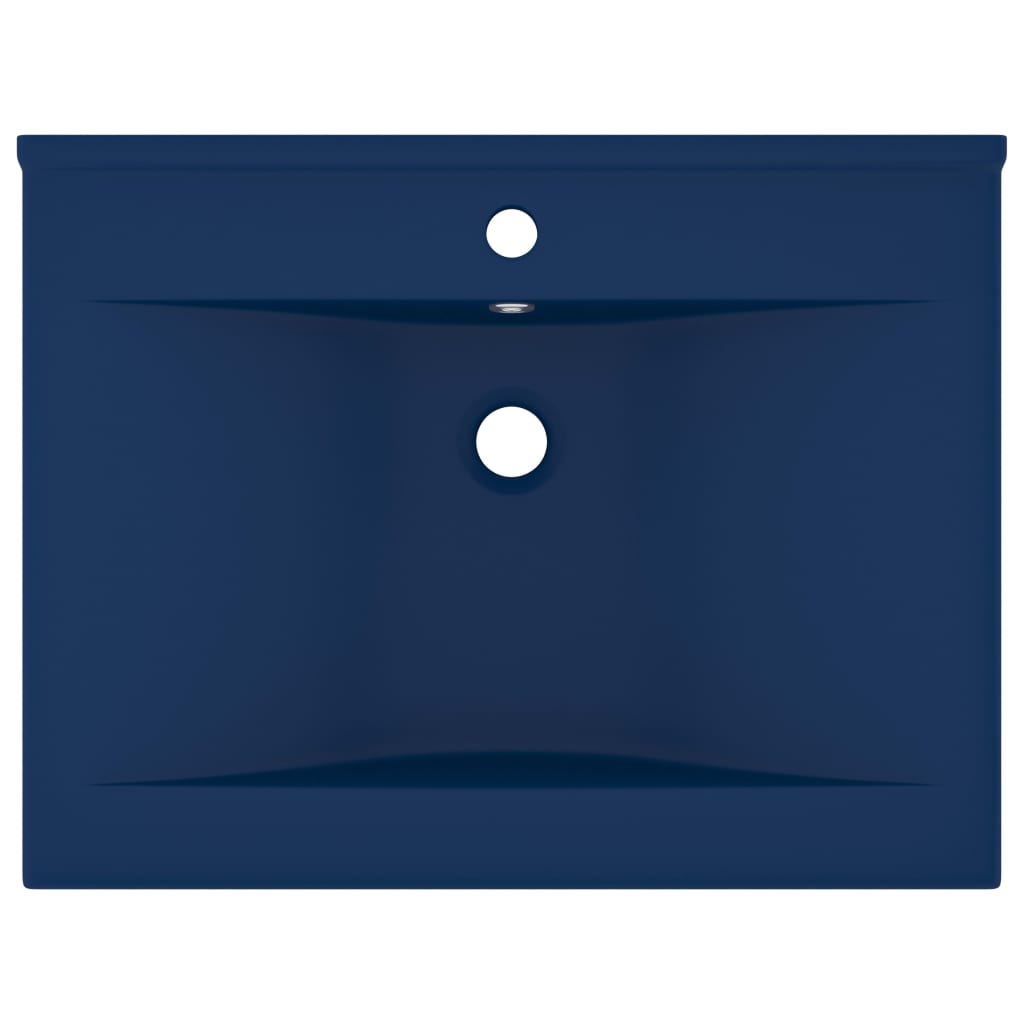 vidaXL Luksuzni umivaonik mat tamnoplavi 60 x 46 cm keramički