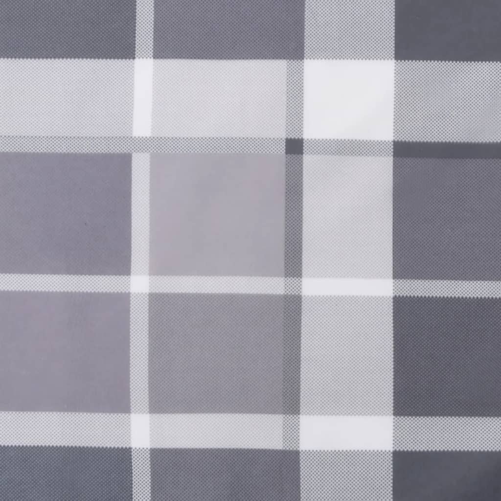 vidaXL Jastuk za ležaljku sivi karirani 200 x 50 x 3 cm tkanina Oxford
