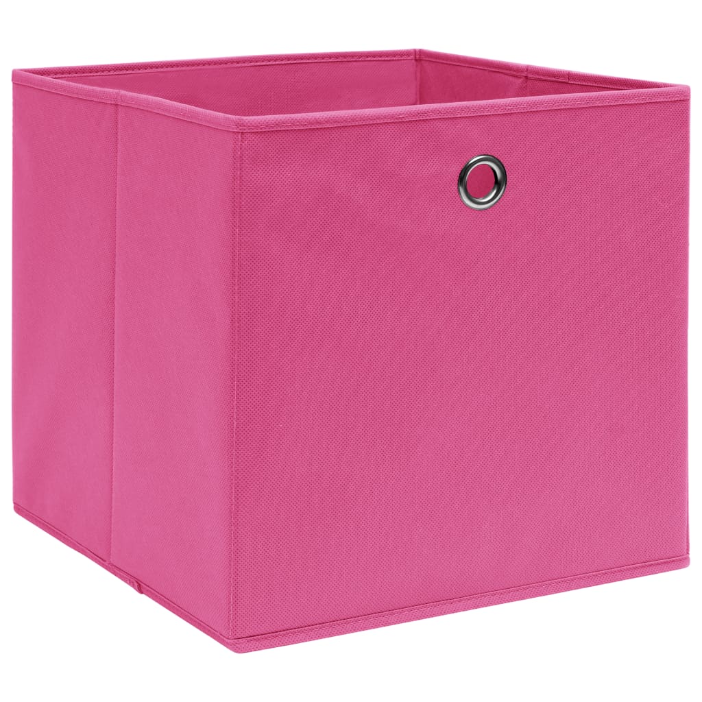vidaXL Kutije za pohranu od netkane tkanine 10 kom 28x28x28 cm roze