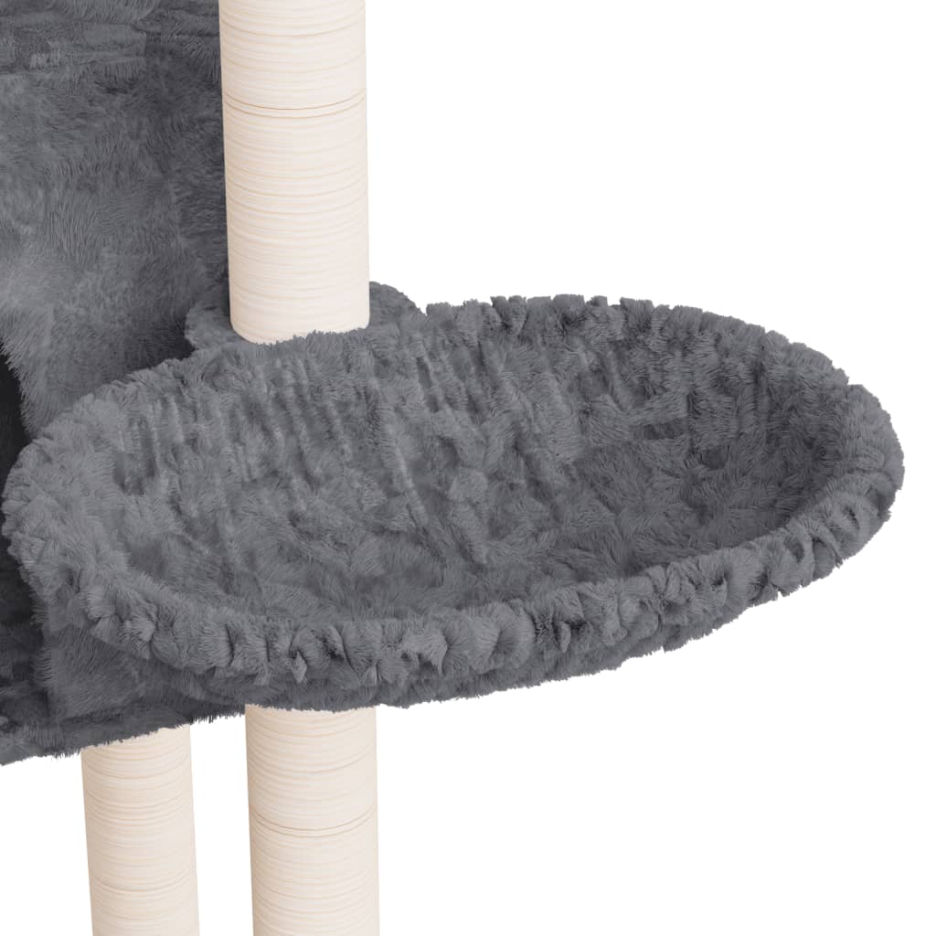 vidaXL Penjalica za mačke sa stupovima za grebanje tamnosiva 108,5 cm